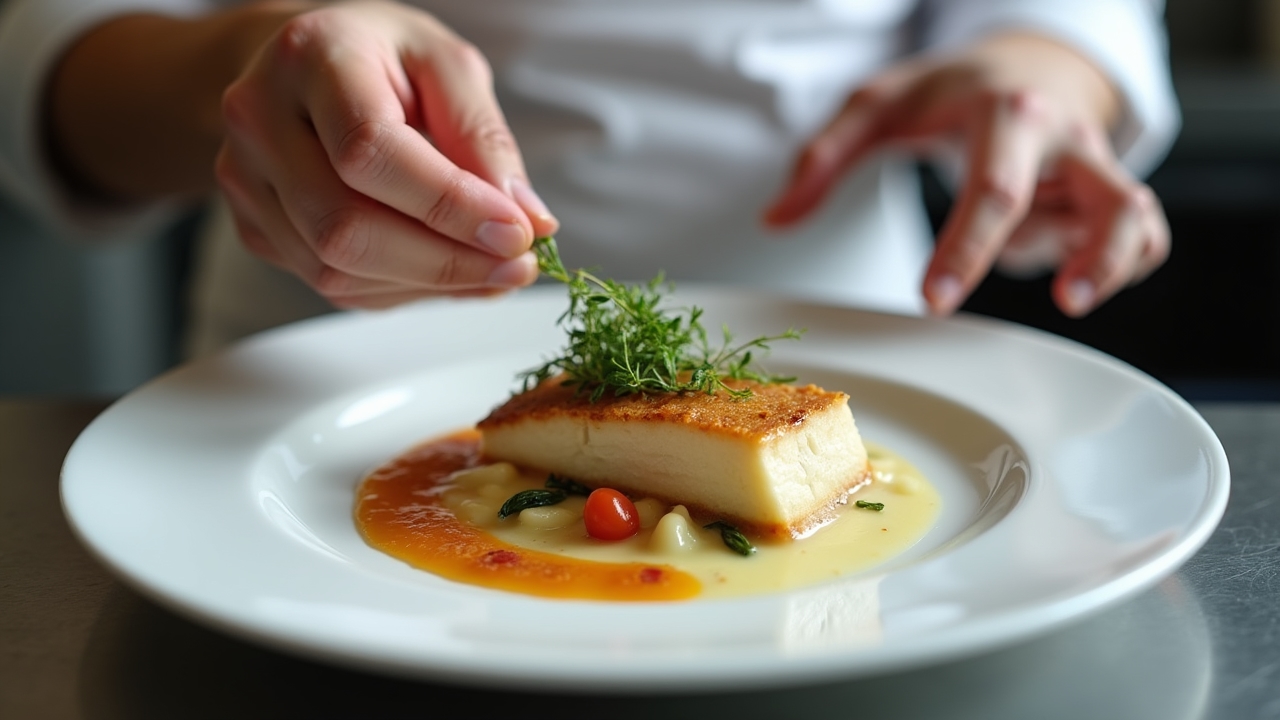 Plat final parfaitement dressé